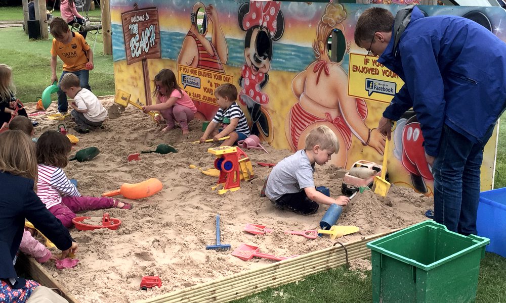 Outdoor Sand Pit hire for school fairs